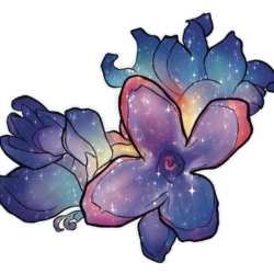 Galaxy Flower Sticker