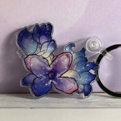 Galaxy Flower Keychain