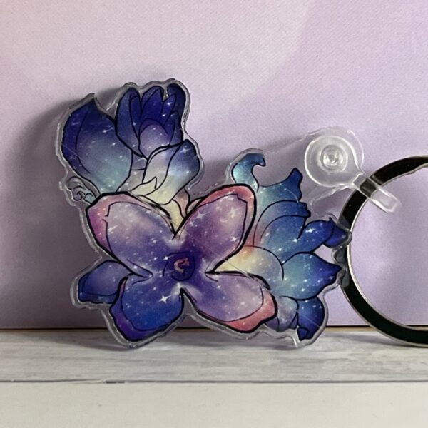 Galaxy Flower Keychain